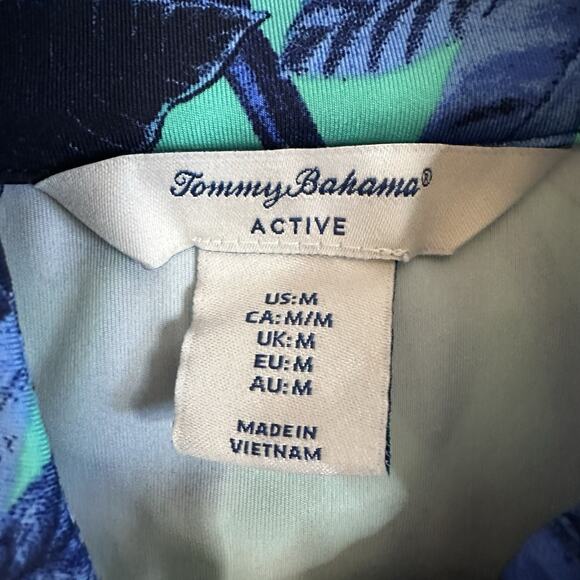 Tommy Bahama Island Upf 50 Printed Floral 1/4 Zip Popover Top Size M Athlesure - Picture 4 of 9